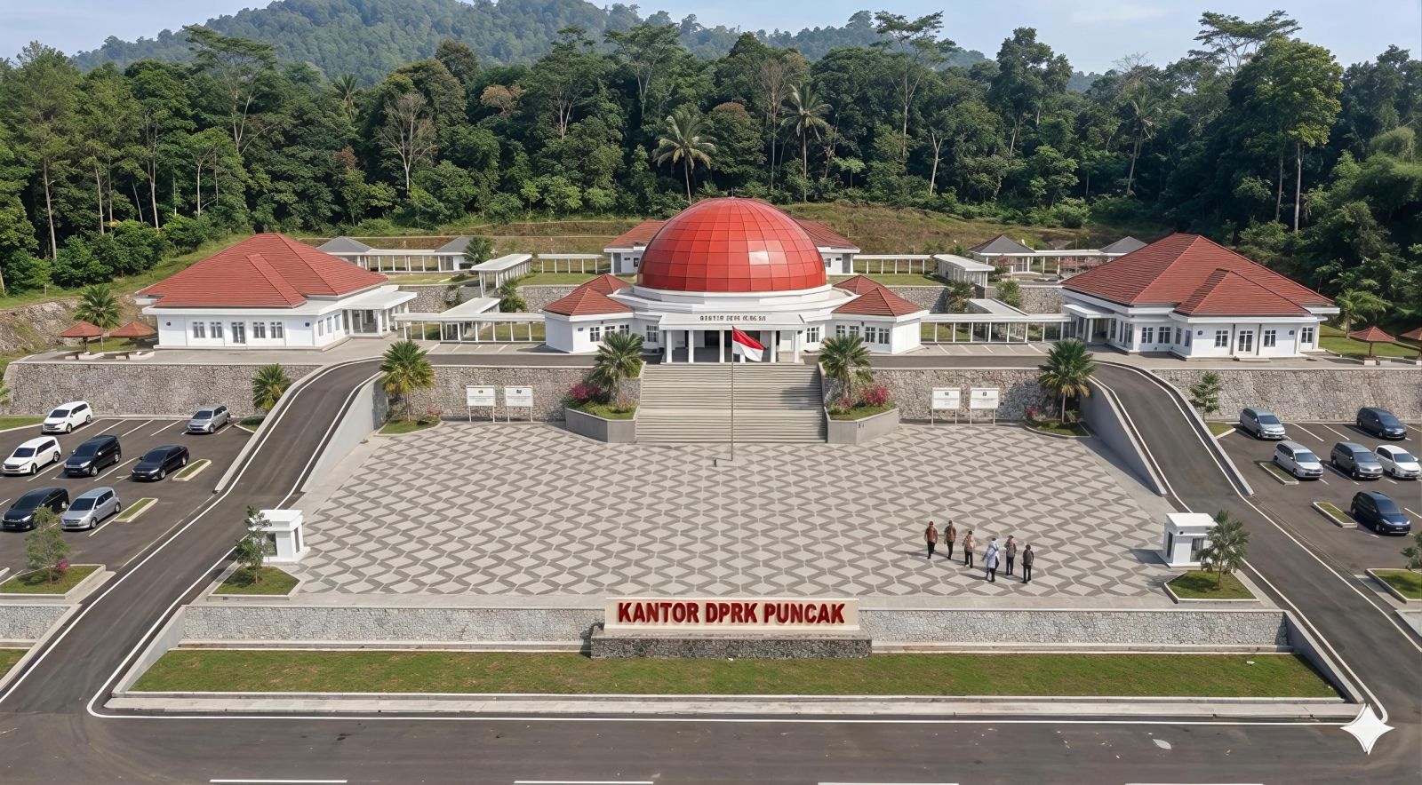 DESAIN VISUAL: TAMPAK DEPAN KANTOR DPRK PUNCAK